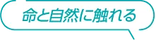 命と自然に触れる