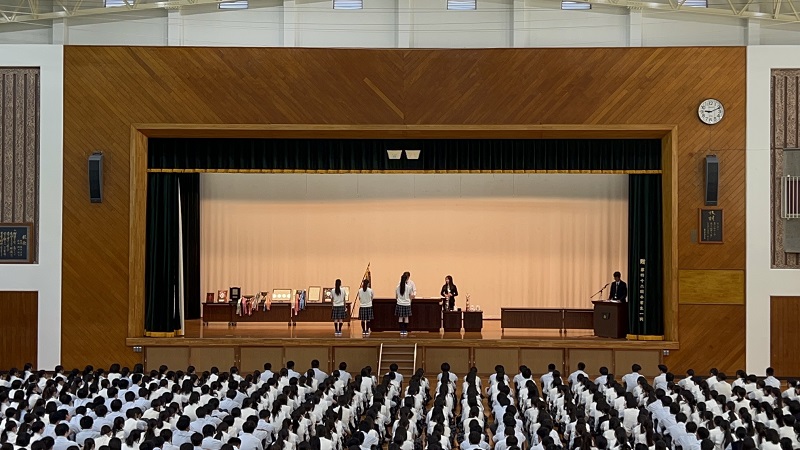 【チアダンス部】　全国大会の表彰をしていただきました！
